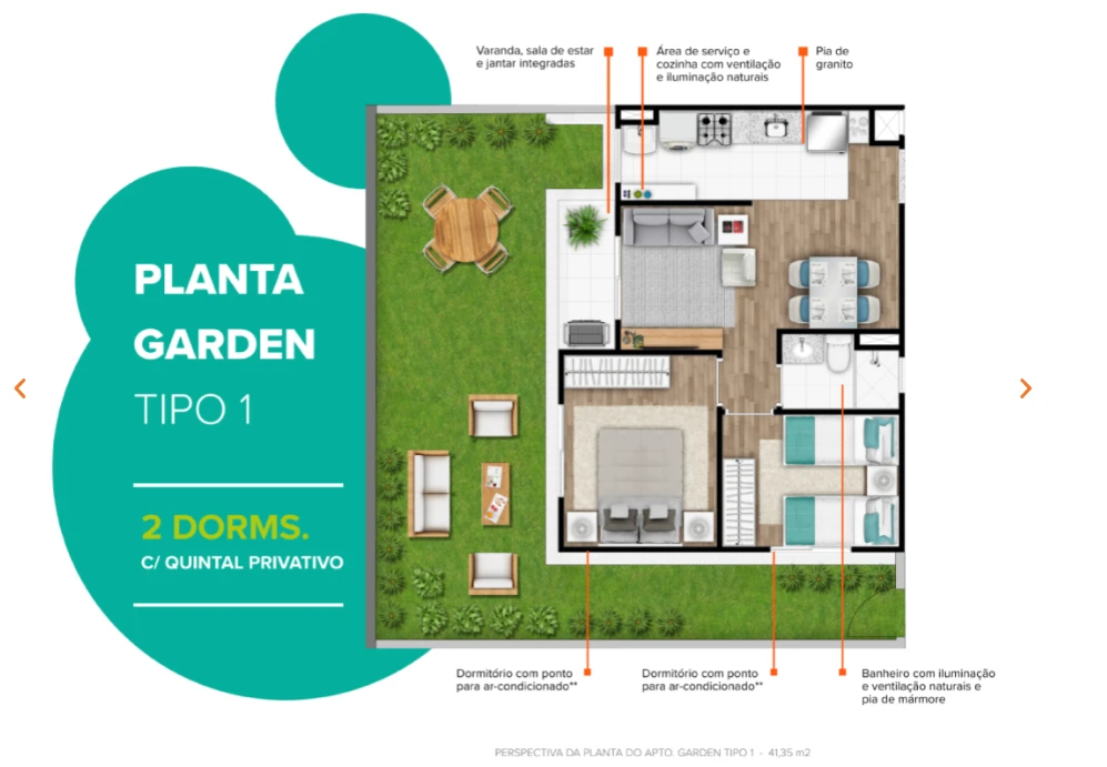 Planta 43m² 0